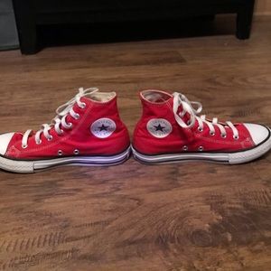 Red high top converse